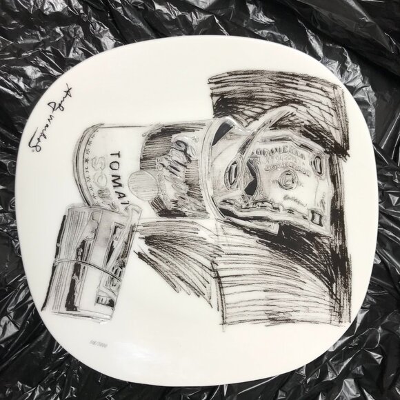 Andy Warhol Campbell's Soup Can & Dollar Bills Plate Numbered & Signed 518/5000 - Picture 10 of 14